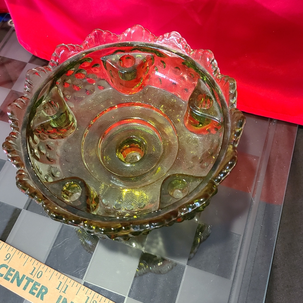 Fenton candle glass candle stick holder hold 5 candles super nice hobnail - Picture 6 of 10